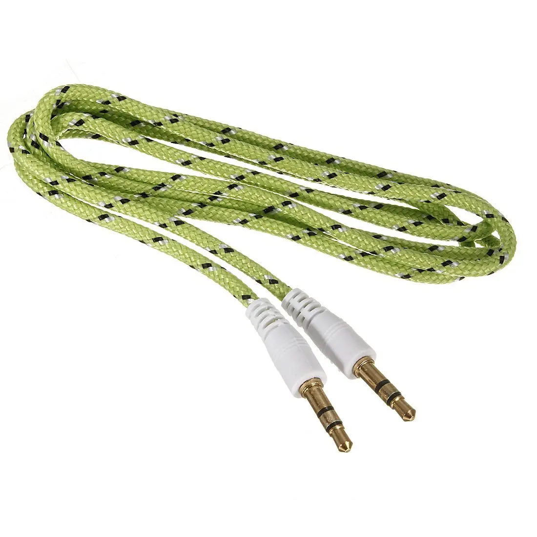

3.5mm AUX audio cable stereo cable audio jack green