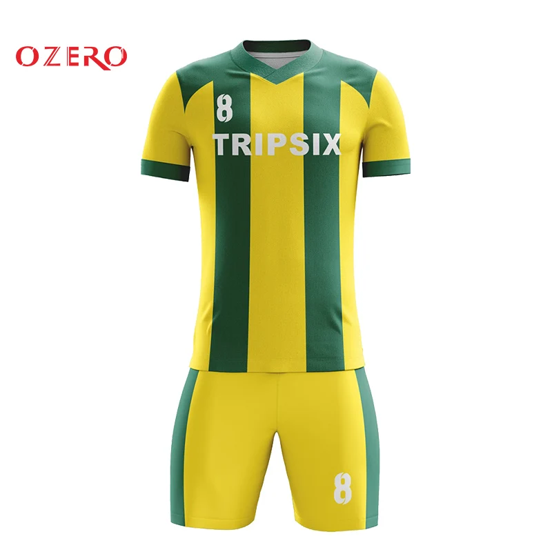 latest thai quality sublimation and embroidering logo soccer jersey
