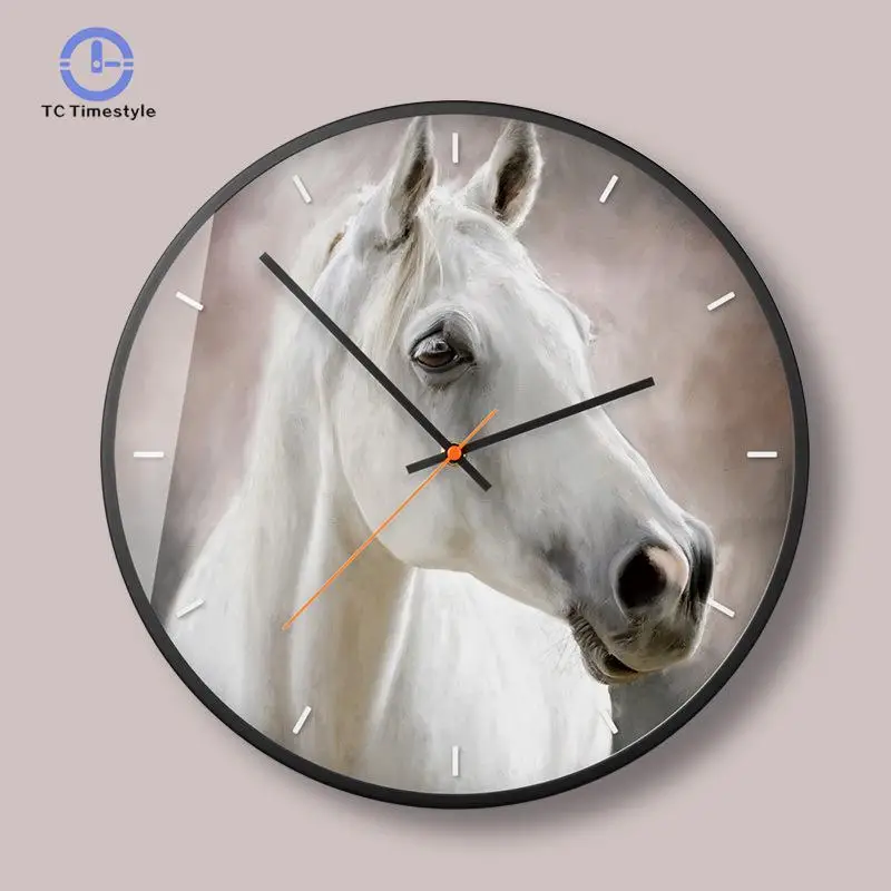 

Wall Clock Knight Horse Map Europe And The United States Creative Mute Living Room Bedroom Office Fashion Watch Round Clocks
