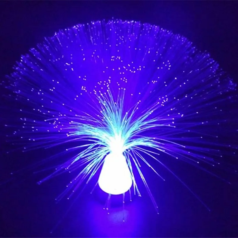 Красивая светодио дный Светодиодная лампа разноцветный волоконно-Аутизм успокаивающий сенсорный оптический лед расслабиться изменение