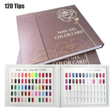 120 цветов Маникюрный Инструмент Новые Накладные ногти цвет книга цветной дисплей Гель-лак для нейл-арта цветная карта диаграмма цветов ногтей практика Кабан