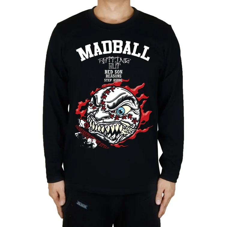 18 дизайнов, Harajuku Madball Rock, брендовая бейсбольная рубашка, 3D, ММА, фитнес, Hardrock, тяжелый металл, хлопок, хип-хоп, с длинным рукавом, camiseta