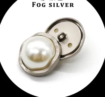 

2019 New 10 pcs fashion High grade Metal pearl jacket buttons shirt Sweater button Decorations Accessories 25mm Free shipping