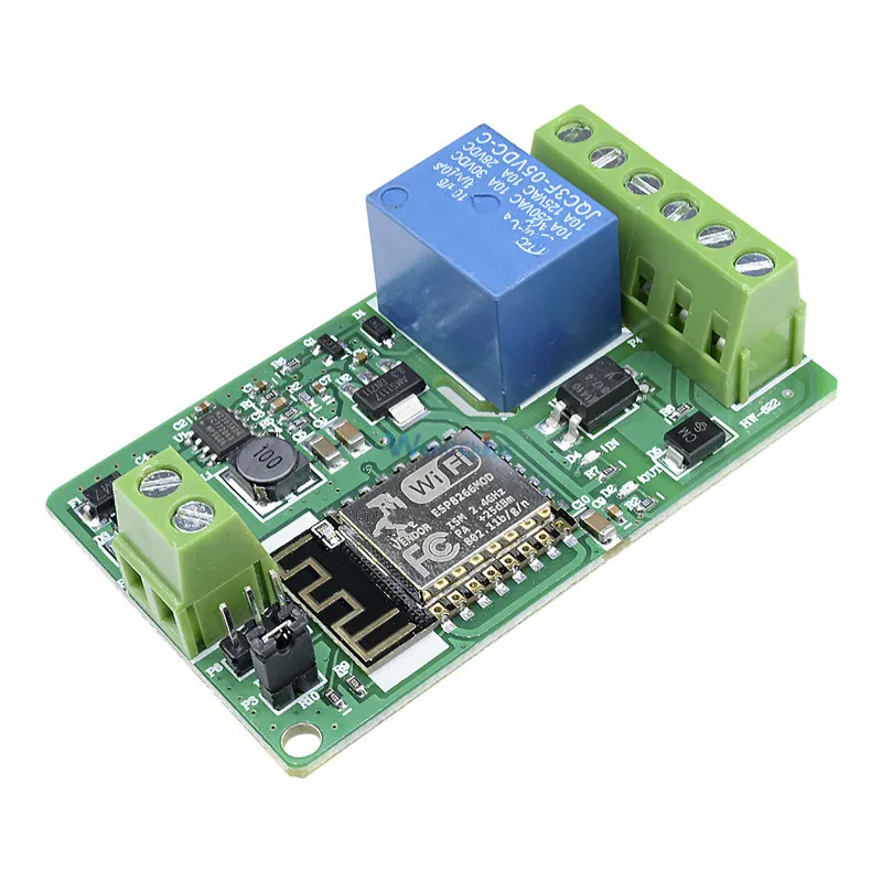 ESP8266 ESP-12F релейный модуль 10A 220 В в сетевой Wi-Fi вход DC 4 слоя доска TVS автоматическая
