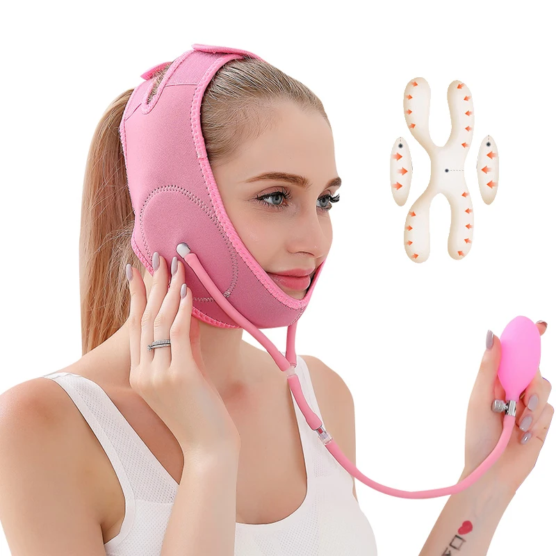 

Gas supercharging Face Lift Tools Thin Face Bandage Mask Slimming Belt Facial Thin Masseter Double Chin Skin Belt Slim Massager