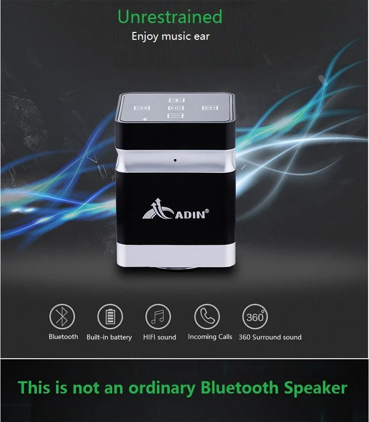 ADIN 26 Вт беспроводной вибрирующий динамик s Металл Bluetooth громкой связи AUX Hifi Динамик для телефонов Компьютеры MP3 MP4 игровая консоль