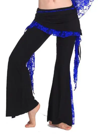 Племенной танец живота тренировочные брюки для женщин танец живота Кружевной Костюм брюки 9 цветов - Цвет: Royal blue