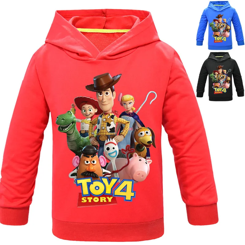 

2019 Movie Toy Story 4 Forky Alien Woody Hoodies Sweatshirt Kids T-shirt Children Clothes Boys Girls Pullover Tops Casual Tshirt
