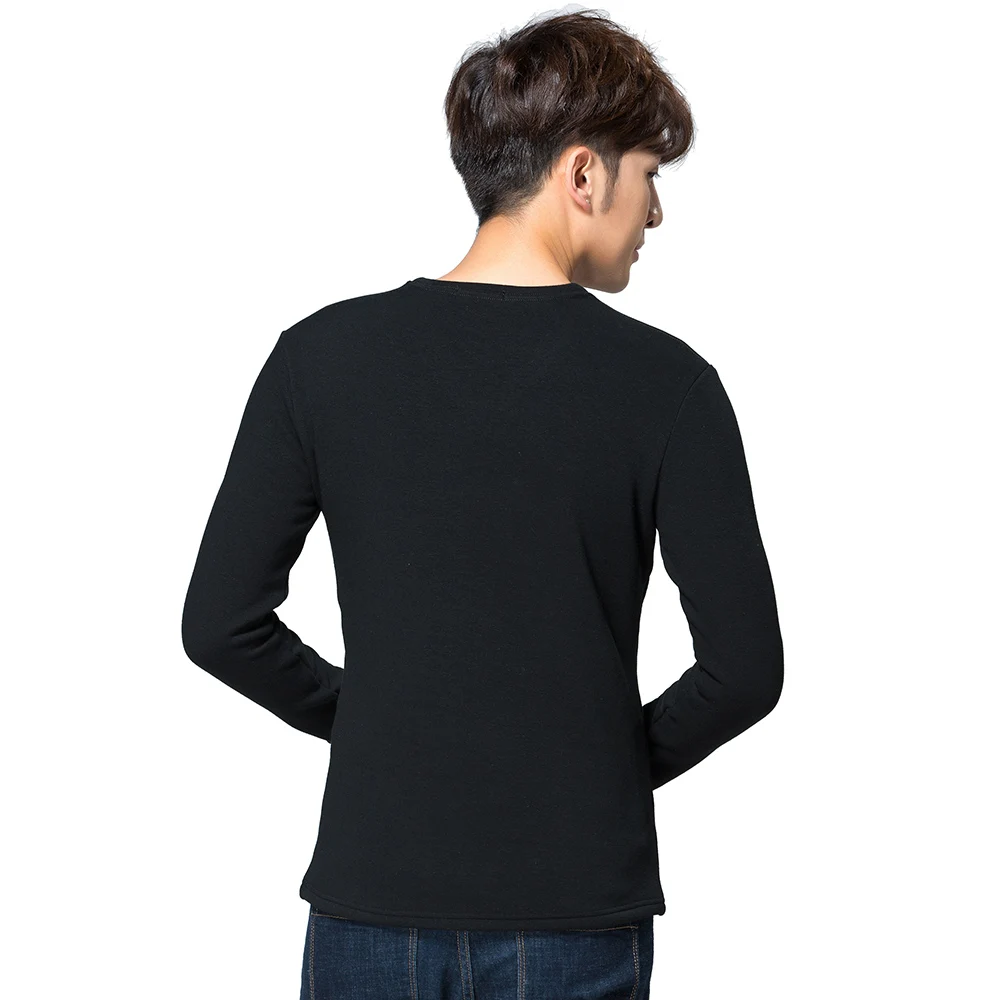 100% Cotton O-Neck Undershirts Long Sleeve Fitness Soft Thermal Top mens clothing Tee Undershirts Summer Shirts Underwear (6)
