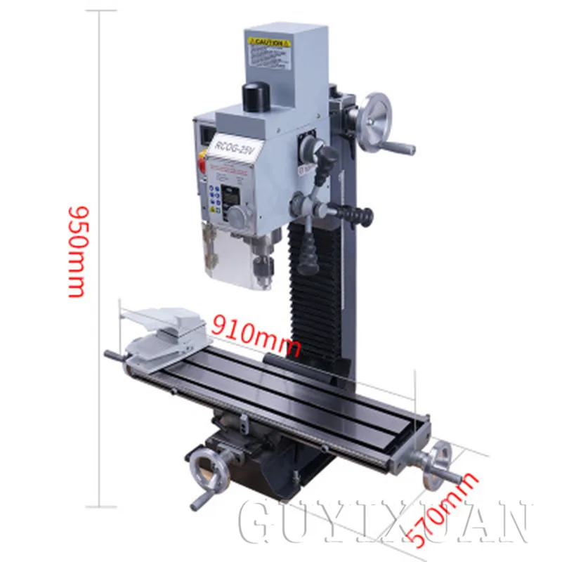 Мини-сверлильный и фрезерный станок GUYX 750 Вт, многофункциональный Рабочий стол, сменный стол, бесщеточный мотор, шпиндель, обработка металла