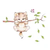 Lovely Cat hanging branches butterfly wall stickers for kids room Children Bedroom cute Animals Wall Decals Nursery Decor Mural ► Photo 1/6