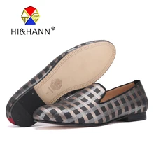 HI& HANN/роскошные мужские лоферы ручной работы с стелькой из натуральной кожи и подошвой; вечерние и праздничные Мужские модельные туфли; мужская обувь на плоской подошве