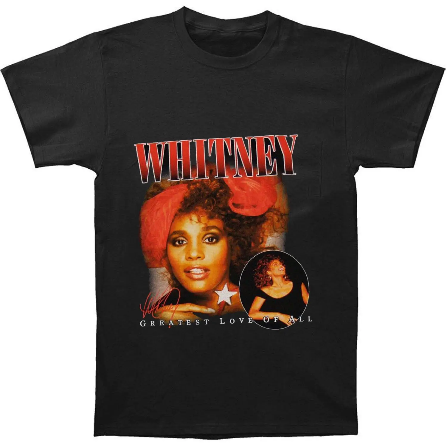 2019 забавная Новая мужская повседневная футболка с музыкальным принтом Whitney Houston