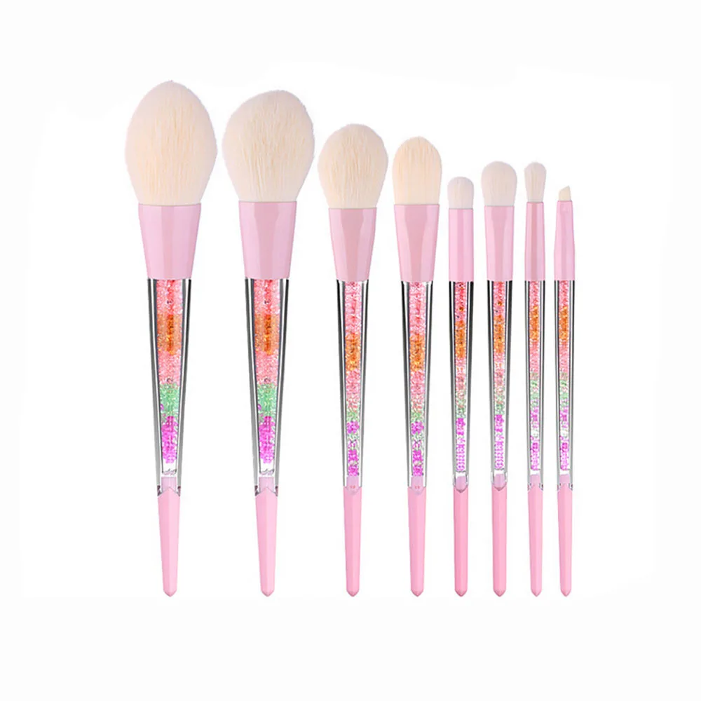 

8pcs/sets Diamond Crystal Makeup Brushes Set Foundation Blending Powder Eyeshadow Contour Concealer Blush Cosmetic Make Up Sets