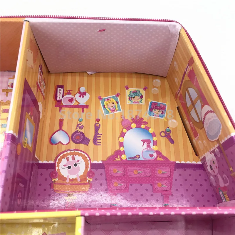 Новые игрушки Мини Lalaloopsy чехол для переноски дом с 6 шт. мини фигурка кукла набор детские игрушки, куклы для девочек рождественские подарки