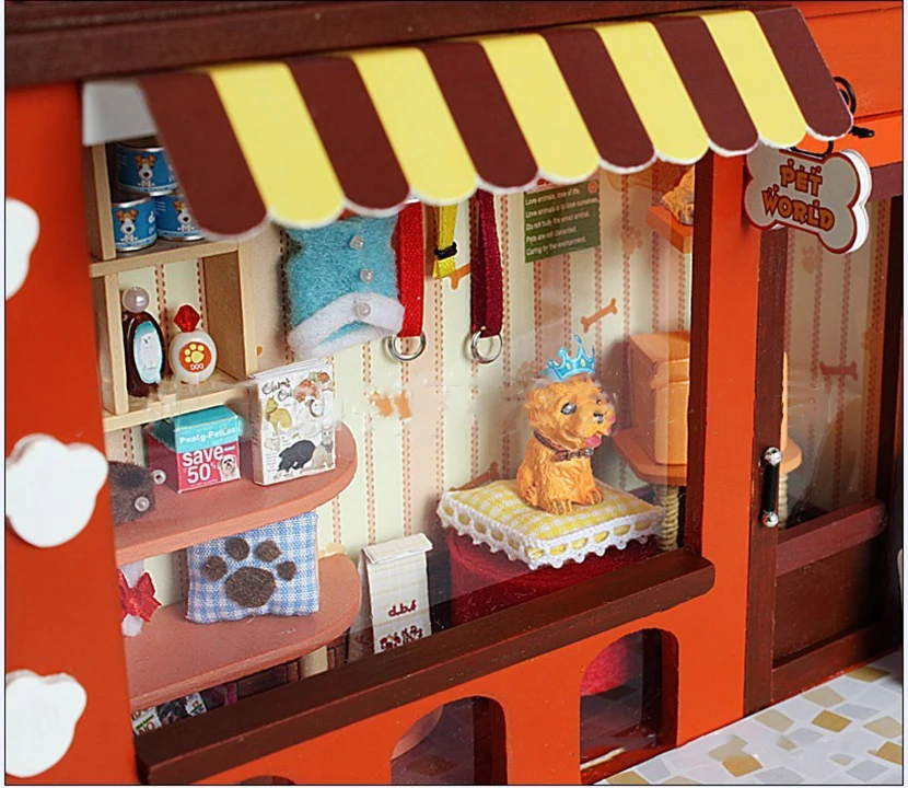 Симпатичный номер игрушки для девочек Кукольный дом puppenhaus ко дню рождения, миниатюрный дом с мебелью игрушки для детей деревянный дом, игрушки-мир домашних животных