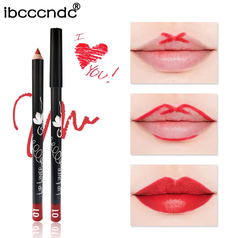 

1 pc Party Queen Lip Liner Pencil Functional Eyebrow Eye Lip Makeup Waterproof Lasting Colorful Cosmetic 12 Colors Lipliner Pen