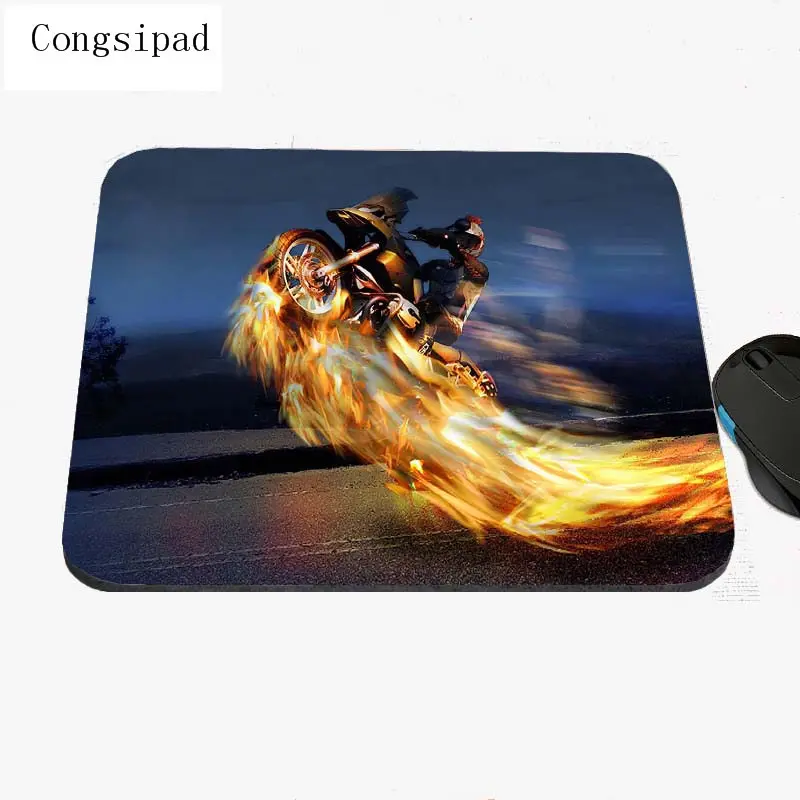 Cool Motorcycle Racer's Stunt Show Custom Printed Design for a Sliding Rectangular Rubber Laptop Computer Game Mouse Pad - Цвет: 25x20cm