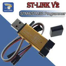 ST-Link V2 STM32 ST LIGAÇÃO stlink mini STM8 Simulador de Download de Programação Com Tampa
