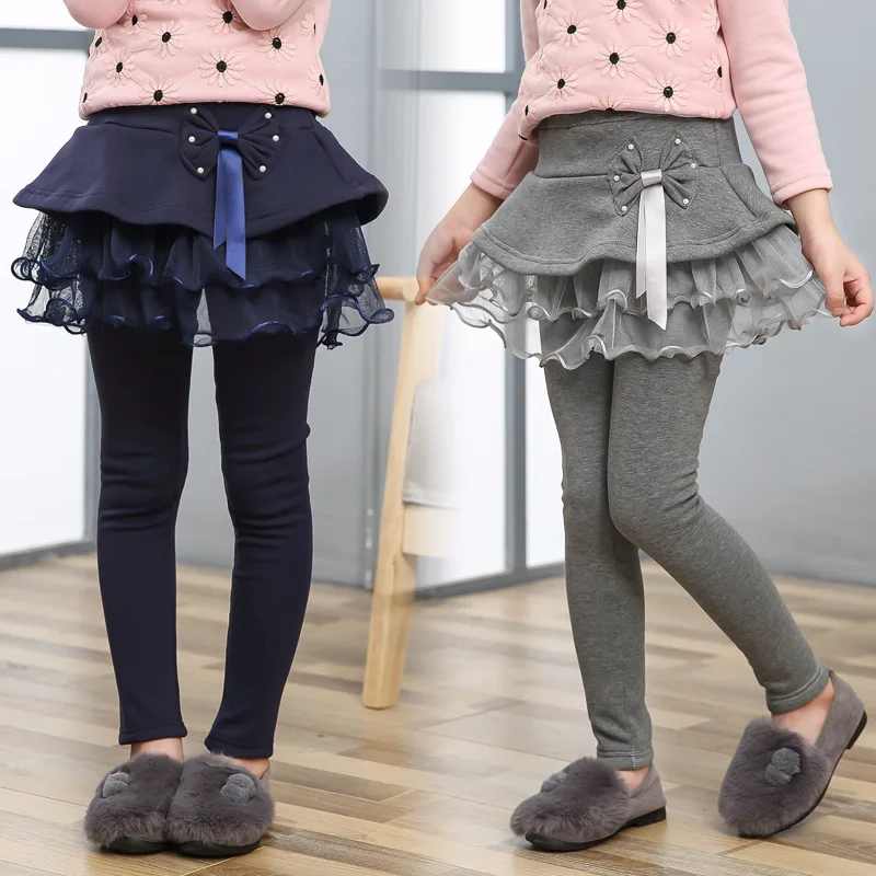 

Skirt Pant For Girls 2018 New Fashion Leggings Autumn Winter Warm Cut Pant 3 4 5 6 7 8 9 10 11 12 Year Legginsy Dla Dziewczynek