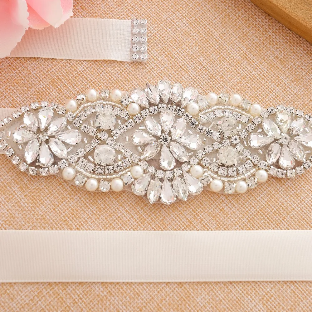 SESTHFAR – ceinture pour robe de mariée en cristal, en strass, faite à la main, perle de demoiselle d'honneur, accessoires de mariée