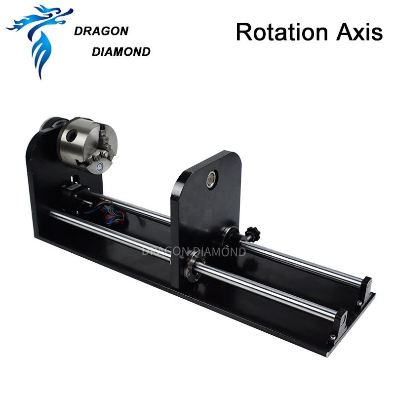 DRAGON DIAMOND Rotary Engraving Attachment Rotation Axis with Rollers Stepper Motors for Laser Engraving Cutting Machine