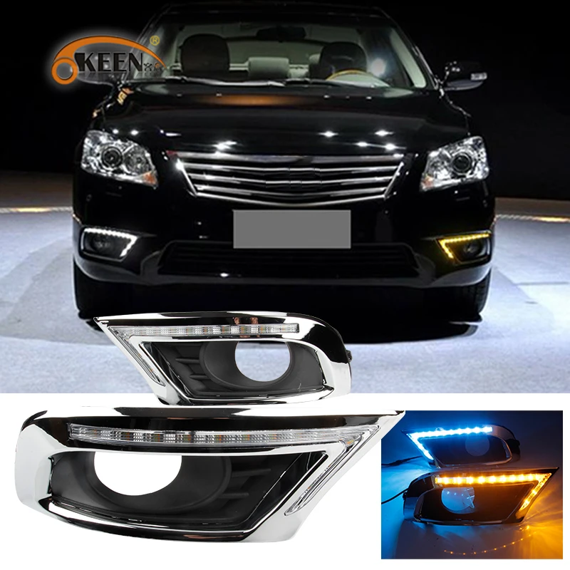 OKEEN 2x светодиодный DRL для Toyota Camry 2009 2010 2011 дневные ходовые огни белый желтый