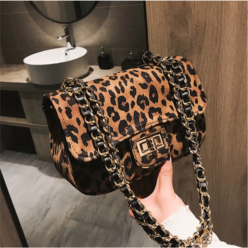 

2018 Women Leopard Bag Print Famous Brand Designer Chain Flap Shoulder Bags Female Messenger Bag Girls Crossbody Bag Sac A Main