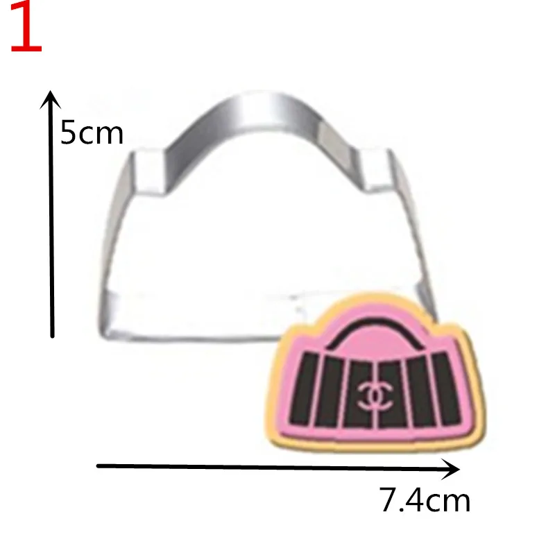 Парфюмерный мешок губная помада для резки печенья штамп Нержавеющая сталь форма для печенья объемная форма для печенья A1233-A1236