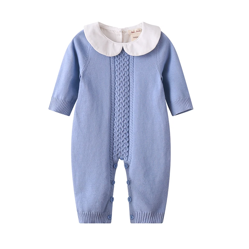 

Auro Mesa Newborn Baby Knitted Jumper bebe clothing Autumn Winter Jumpsuit 2017 baby onesie