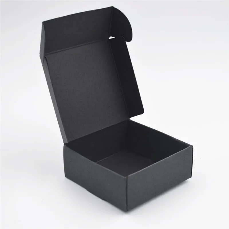 Size 7.5*7.5*3cm black paper cardboard boxes and packaging, beautiful small gift boxin Gift