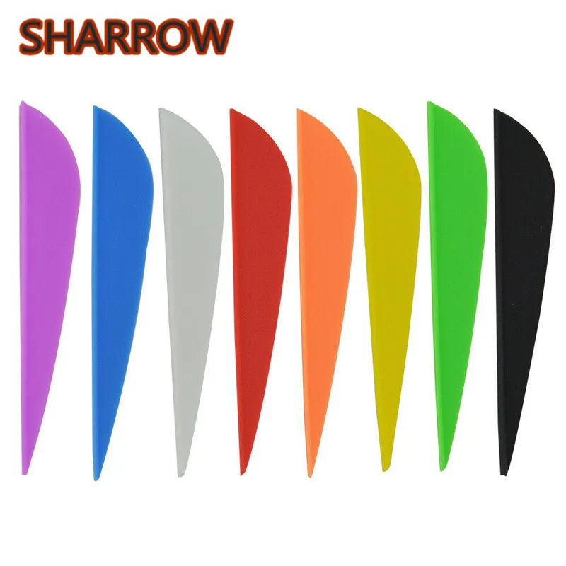 

100pcs 3" Rubber Arrow Vanes Fletches Feather Fletching Arrow DIY Tools For Bow Outdoor Shooting Training Archery Accessories
