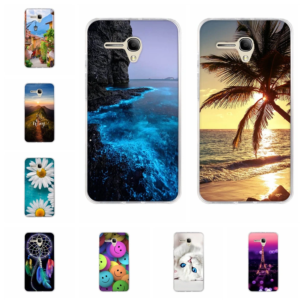 

For Alcatel Pop 3 5.5 Case Soft TPU Silicone For Alcatel Pop 3 5025D Cover Cartoon Pattern For alcatel OneTouch pop3 5.5" Cover
