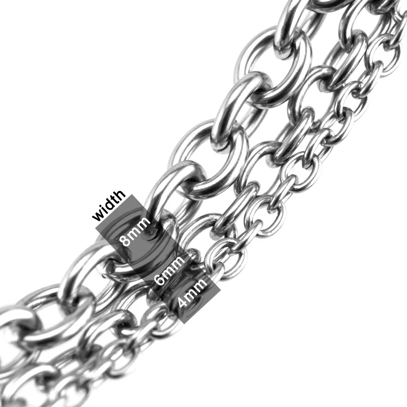 Stainless-steel-Punk-Rock-style-Big-Rolo-Bracelet-for-Men-set-3-in-1-Bracelet (4)