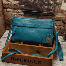 Bolsa de couro genuíno vintage, pequena bolsa de mão de marca famosa com encaixe, bolsa de mensageiro para mulheres