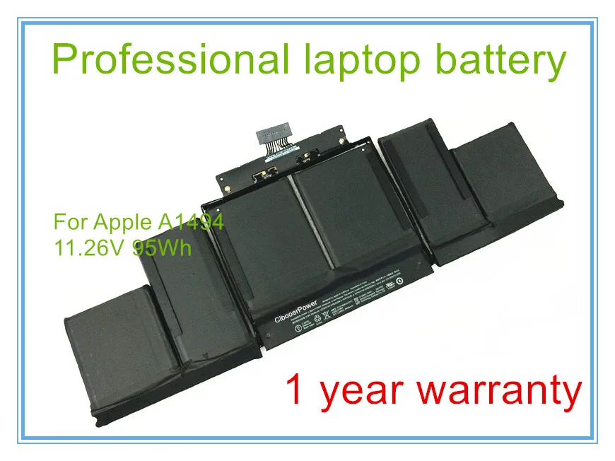 Новый оригинальный аккумулятор A1494 для Pro 15 дюймов Retina A1398 2013 модель бесплатная