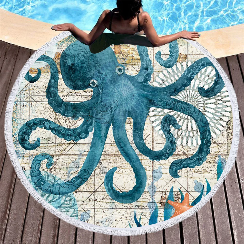 Günstige Tropical Schildkröte Seepferdchen Strand Handtuch Mikrofaser Weiß Decke mit Fransen Sommer Toalla Böhmischen Picknick Yoga Matte Bad Handtücher