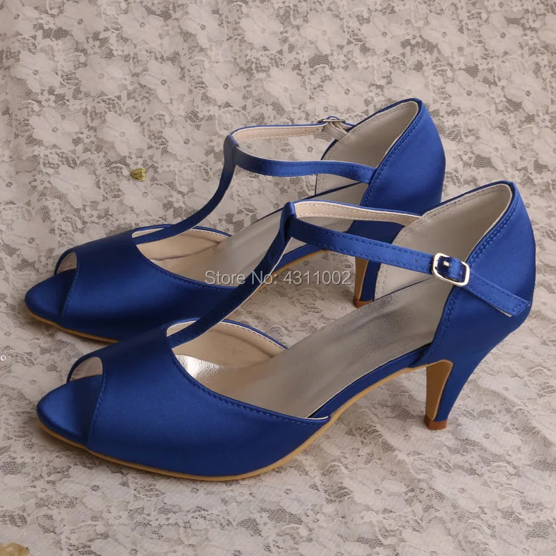 Новинка; брендовые свадебные туфли на каблуке «рюмочка» с Т-образным ремешком; женские туфли-лодочки из голубого атласа с открытым носком