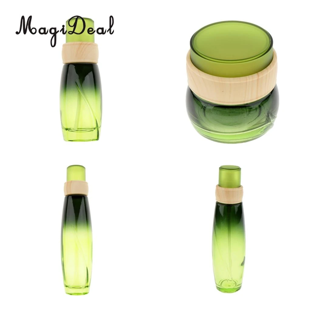 skin care products in glass bottles
