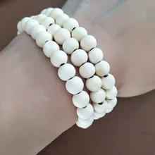 2018 gorąca bransoletka w stylu etnicznym drewniany koralik rozciągliwa bransoletka okrążenie małe koraliki dla kobiet i mężczyzn biżuteria kolory bransoletka łańcuchowa(China)