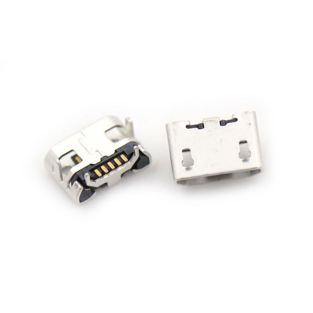 10 шт. разъем Micro USB 5 контактный гнездовой для сиденья usb Четыре Ножки без боковой