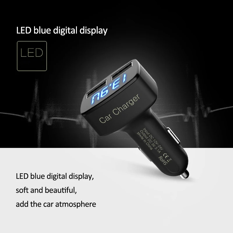 4 в 1 USB автомобильный детектор напряжение батареи монитор зарядное устройство
