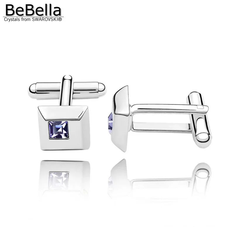 Запонки BeBella с кристаллами Сваровски оригинальные модные для мужчин подарок на