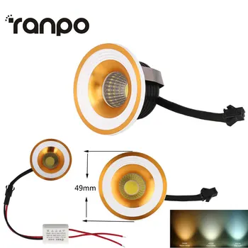 

3W Mini Led Ceiling Lamps Square Cabinet Bedroom Led Downlights Recessed COB LED Cabinet Lights Bulb For Home Decor Spotlights