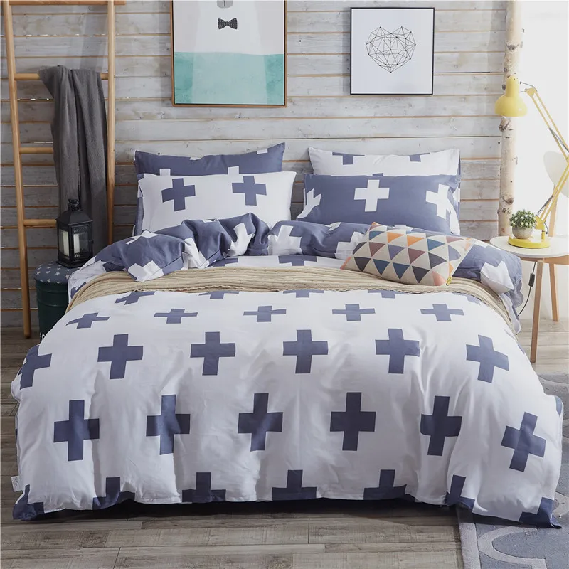 100% القطن سرير فاخر الكتان مجموعة التوأم كامل الملكة سرير ملكي ملاءات غطاء لحاف مع المخدة طاقم غرفة نوم مريحة