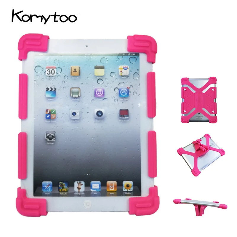 

KOMYTOO Universal Tablet Silicone Case For iPad Mini 1/2/3/4 Shockproof Soft Cover Protective Case For Samsung Huawei Xiaomi