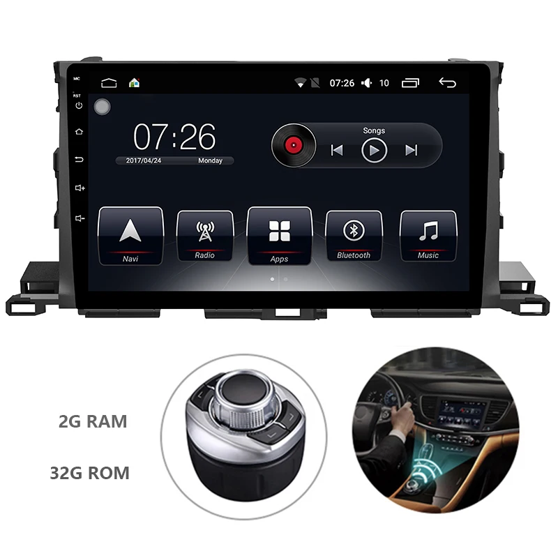 

Android 7.1 one din 10.1 inch touch screen car dvd player with android 7.1 system gps for Toyota Highlander 2015-2017