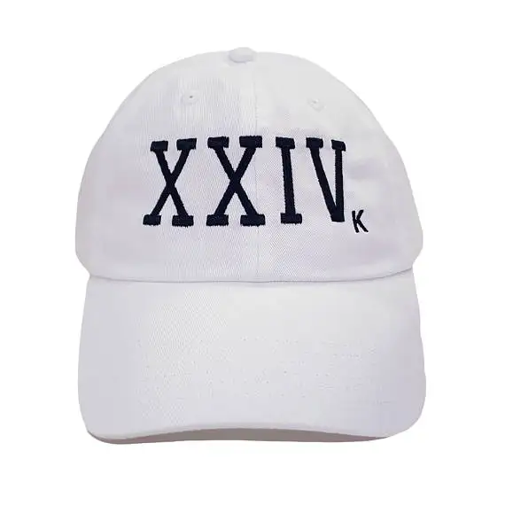 Брендовая бейсбольная Кепка унисекс Бруно Марс 24 k Magic Gorras K-pop из хлопка Bone Rapper XXIV Dad Hat Хип Хоп Бейсболка от солнца Кепка s Casquette - Цвет: Белый