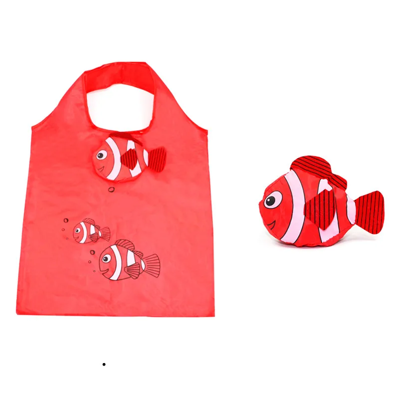 

Hot New 17 Style Tropical Fish Dog Duck Frog Foldable Eco Reusable Shopping Bags Reusable Tote Pouch Recycle Storage Handbags