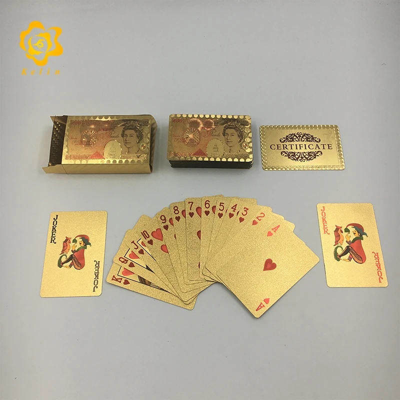 ビジネスお土産贈り物50ポンドゴールドトランプホーム装飾カジノチップポーカーカード Card Business Card Cardcards Playing Aliexpress